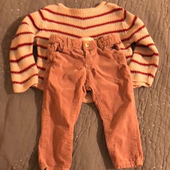 Zara Matching Sets Baby Zara Sweater And Corduroys Poshmark